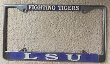 LSU Fighting Tigers Booster License Plate Frame Vintage Louisiana State  picture