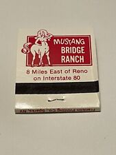 VINTAGE World Famous Mustang Bridge Ranch Brothel Matchbook Full Matchcover picture