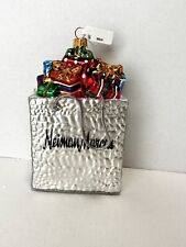 New Neiman Marcus 2022 Limited edition Silver Shopping Bag rare Ornament, JJ picture