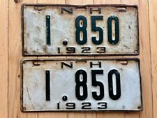 1923 New Hampshire License Plate Pair picture