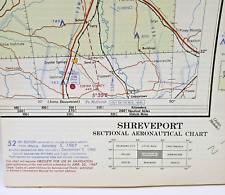Vtg 1967 Shreveport Louisiana Jet Navigation Map Aeronautical Chart  picture