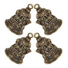 4PCS Antique Bell Chinese Style Bell Brass Pendant DIY Keychain Pendant Charms picture