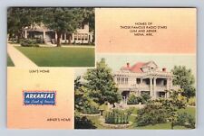 Mena AR- Arkansas, Homes Of Those Famous Radio Stars, Vintage c1948 Postcard picture