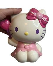 VTG Hello Kitty Sanrio Pink Ceramic Figural Coin Piggy Bank 2011 Pink Angel picture