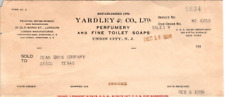 1936 Yeardley Co Lts Perfrumery And Fine Toilet Soaps UNION CITY NJ to Dean Drug picture
