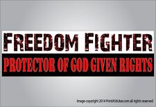 Political vehicle bumper sticker freedom fighter protector of god given rights picture