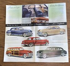 1949 Chrysler Car-Auto Brochure Poster Sign￼ New Yorker-Saratoga-Convertible picture