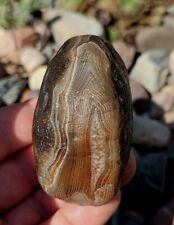 LAKE SUPERIOR AGATE 8.3OZ OUTSTANDING LAYERED BANDING EXPOSURE, DISPLAY AGATE picture