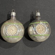 Vintage Glass Ornaments Double Indents & Green Stripes Premier Glass Works 2 picture