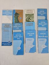 Lot Of 11 Vintage Street Maps From California. Southern LA CA Maps Retro.  picture