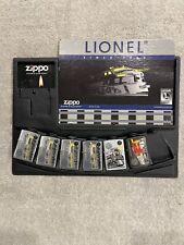 Vintage Lionel Zippo Lighter Display with 6 New Zippo Lighters w Price Stickers picture