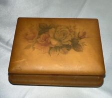 Vintage Himark Designed Alabaster Giftware Trinket Box  Roses Italian picture