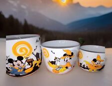 🌷 New 3  Mickey Minnie Mouse  Donald Duck Planter Storage Bowl Set Fall Kitchen picture