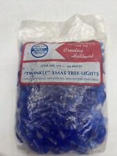 NOS 144 pcs Blue Narco Twinkle Ceramic Christmas Tree Lights Bulb Style 97x  picture