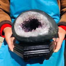 7.92LB AMETHYST CLUSTER GEODE FROM URUGUAY CATHEDRAL DISPLAY SPECIMEN 846 picture