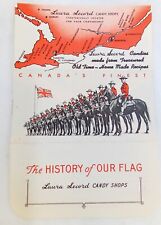 History of our Flag Pamphlet Canada Laura Secord Candy Shops Vtg Advertisement picture