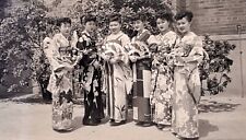 1950s Geisha Girls Japanese Los Angeles High School Photo Negative 4x5 picture
