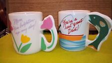 AVON Mom & Dad Coffee Tea Cups Mugs Cocoa EUC Mother's & Father's Day picture