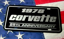 1978  Chevrolet 25th Anniversary Corvette license plate tag 78 Stingray Chevy picture