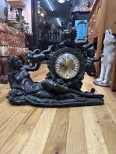 Mid-late 20th Century Rococo Styled Intricately Carved Decorative Mantel Clock picture