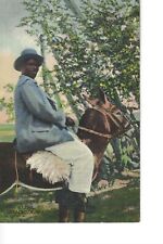 Rare Vintage Used Postcard, 1948 Native on Donkey, Native Curacao, N.W.I.,  picture