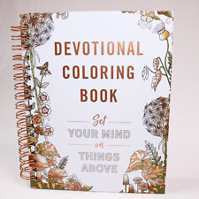 Devotional Coloring Book Bible Verses And Color Pages Set Your Mind On God VG picture