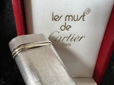 Cartier Lighter Trinity Laminated Silver Works Guaranteed Vintage 1980 picture