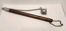 Vintage Medieval Cast Steel Flail Spike Spiked Balls & Chain Mace Wooden Handle  picture