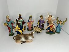 Vintage 1950’s 11 pc Fontanini Nativity Figures Depose Spider Marked 5