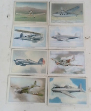 VINTAGE Wings CIGARETTE CARDS Set Of 8 SERIES A & B Modern American Airplanes picture