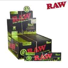 🔥RAW BLACK ORGANIC HEMP KING SIZE SLIM ROLLING PAPER 50CT - 100% Authentic picture