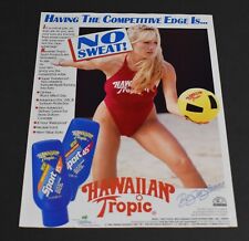 1996 Print Ad Sexy Hawaiian Tropic Blonde Lady Beach Volleyball Beauty Art Hair picture
