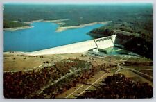 Postcard - Aerial View of Norfork Dam and Lake, Near Mountain Home, Arkansas UNP picture