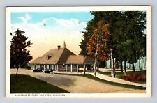 Bay View MI-Michigan, Railroad Station, Antique, Souvenir, Vintage Postcard picture