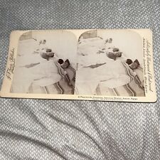 Antique Stereoview Card Photo: A Peep Into Dormitory American Mission Egypt 1896 picture