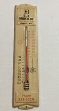 Vintage International Harvester Farm Thermometer Greenville Mississippi Works picture
