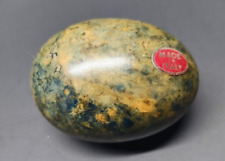 Vintage Italian Stone Egg Easter Egg Dark Green 2.5 inches With Sticker picture