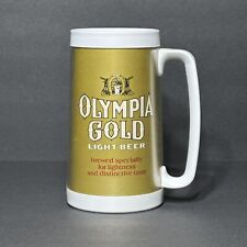 Vtg Olympia Gold Light Beer Plastic Stein Mug Thermo-Serv Handle Insulated USA picture