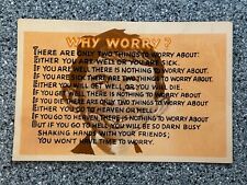 Alfred E. Neuman Why Worry Postcard ~1970s Mad Magazine Unposted VTG picture