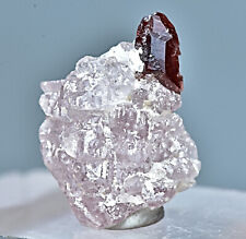 Unique Etched Apatite Crystal Combined With Garnet Crystal 10.90 Carat picture