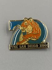 Vintage San Diego Zoo Collector 70th Anniversary Tiger Hat Lapel Pin Brooch picture