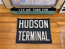 NYC SUBWAY ROLL SIGN HUDSON TERMINAL WTC RADIO ROW FINANCIAL DISTRICT PARK PLACE picture