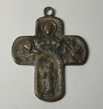 Vintage sterling silver religious crucifix charm picture