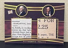 2022 Pieces Of The Past George Washington Abraham Lincoln Dual Relics DR-1 picture
