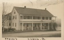 LIVONIA PA STOVER'S HOTEL VINTAGE REAL PHOTO POSTCARD RPPC  picture