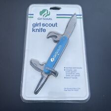 Vintage Blue 1980'S Girl Scout Knife Folding Pocket Knife Camper Imperial USA picture