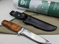 Helle Knives - GT 14 Knife 14C28N - Norway Made - Wood Handle + Leather Sheath picture