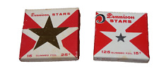 Vintage Dennison Gold and Silver Gummed Foil Stars in Original Boxes picture