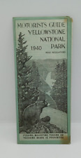 ORIG. 1940 YELLOWSTONE NATIONAL PARK TRAVEL BROCHURE COMPLETE. picture