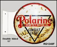 Reproduction Polarine Motor Oil Flange Sign 15×171/2 picture